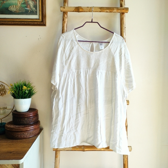 Plus White Batwing Blouse - Picture 4 of 13